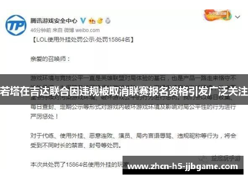 若塔在吉达联合因违规被取消联赛报名资格引发广泛关注